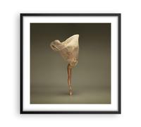 Cuadro Poster de Pared 50x50cm Póster Marco Bailarina Figura Bailando Wall Art