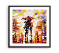 Cuadro Poster de Pared 50x50cm Póster Marco caminar amantes Wall Art Prints
