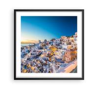 Cuadro Poster de Pared 50x50cm Póster Marco Grecia isla verano Wall Art Prints