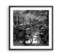 Cuadro Poster de Pared 50x50cm Póster Marco Holanda canal Wall Art Prints Decor