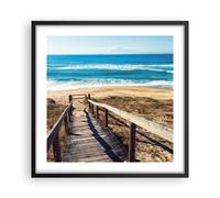 Cuadro Poster de Pared 50x50cm Póster Marco Mar Playa Entrada Wall Art Prints