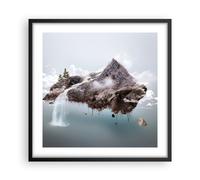 Cuadro Poster de Pared 50x50cm Póster Marco medio ambiente naturaleza Wall Art