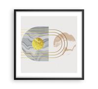 Cuadro Poster de Pared 50x50cm Póster Marco moderno dorado abstracto Wall Art