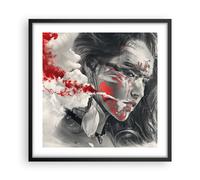 Cuadro Poster de Pared 50x50cm Póster Marco mujer cara arte Wall Art Prints
