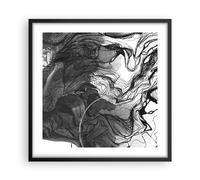 Cuadro Poster de Pared 50x50cm Póster Marco Mujer Línea Arte. Wall Art Prints
