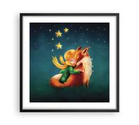 Cuadro Poster de Pared 50x50cm Póster Marco Pequeño Príncipe noviembre Wall Art