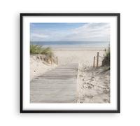 Cuadro Poster de Pared 50x50cm Póster Marco Playa Duna Entrada Wall Art Prints