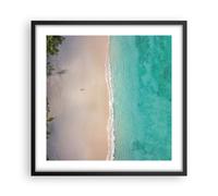Cuadro Poster de Pared 50x50cm Póster Marco Playa Trópico Borde Wall Art Prints