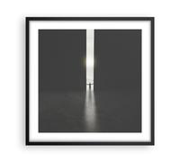 Cuadro Poster de Pared 50x50cm Póster Marco Puerta Hombre Luz Wall Art Prints