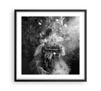 Cuadro Poster de Pared 50x50cm Póster Marco Retro Vendimia Mujer Wall Art Prints