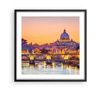 Cuadro Poster de Pared 50x50cm Póster Marco Roma Italia basílica historia Art