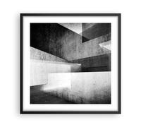 Cuadro Poster de Pared 50x50cm Póster Marco Tridimensional Ilusión Óptica Art