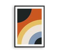 Cuadro Poster de Pared 50x70cm Marco Abstracción Los Colores Radio Wall Art