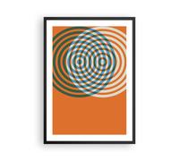 Cuadro Poster de Pared 50x70cm Marco Abstracción Moderno Círculos Wall Art
