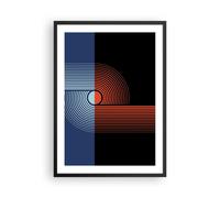 Cuadro Poster de Pared 50x70cm Marco Abstracción Moderno Minimalismo Wall Art