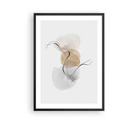 Cuadro Poster de Pared 50x70cm Marco Abstracto Minimalista Acuarela Wall Art