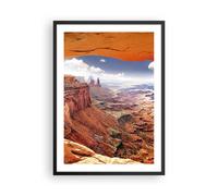 Cuadro Poster de Pared 50x70cm Marco América arizona cañón geología Wall Art