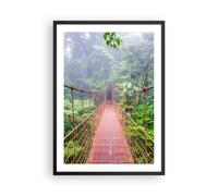 Cuadro Poster de Pared 50x70cm Marco Puente Suspendido Costa Rica Wall Art