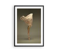 Cuadro Poster de Pared 50x70cm Póster Marco Bailarina Figura Bailando Wall Art