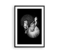 Cuadro Poster de Pared 50x70cm Póster Marco Bailarinas Ballet Danza Wall Art
