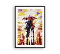 Cuadro Poster de Pared 50x70cm Póster Marco caminar amantes Wall Art Prints