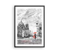 Cuadro Poster de Pared 50x70cm Póster Marco Catedral Berlín Amantes Wall Art