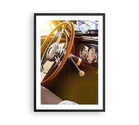 Cuadro Poster de Pared 50x70cm Póster Marco Coche Retro Antiguo Wall Art Prints