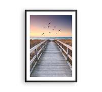 Cuadro Poster de Pared 50x70cm Póster Marco entrada en la playa Wall Art Prints