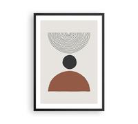 Cuadro Poster de Pared 50x70cm Póster Marco Figuras Formas Geometría Wall Art
