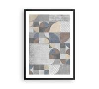 Cuadro Poster de Pared 50x70cm Póster Marco Geometría Arte Piedra Wall Art