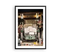 Cuadro Poster de Pared 50x70cm Póster Marco Histórico Coche Garaje Wall Art