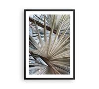 Cuadro Poster de Pared 50x70cm Póster Marco Hoja Palmera Naturaleza Wall Art