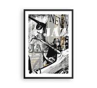 Cuadro Poster de Pared 50x70cm Póster Marco jazz musica musico Wall Art Prints