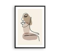 Cuadro Poster de Pared 50x70cm Póster Marco Línea Arte Boho Wall Art Prints