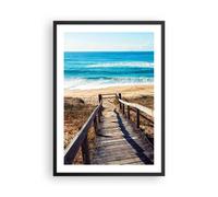 Cuadro Poster de Pared 50x70cm Póster Marco Mar Playa Entrada Wall Art Prints