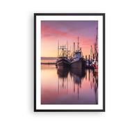 Cuadro Poster de Pared 50x70cm Póster Marco Marina Oeste El Sol Wall Art Prints