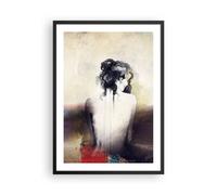 Cuadro Poster de Pared 50x70cm Póster Marco mujer acto desnuda Wall Art Prints
