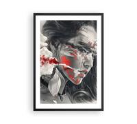 Cuadro Poster de Pared 50x70cm Póster Marco mujer cara arte Wall Art Prints