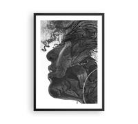 Cuadro Poster de Pared 50x70cm Póster Marco Mujer Línea Arte. Wall Art Prints