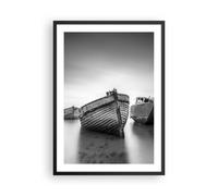 Cuadro Poster de Pared 50x70cm Póster Marco Łódź Naufragio Barco Wall Art Prints