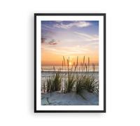 Cuadro Poster de Pared 50x70cm Póster Marco Oeste El Sol Playa Wall Art Prints