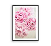 Cuadro Poster de Pared 50x70cm Póster Marco Paeonia Un ramo Flores Wall Art