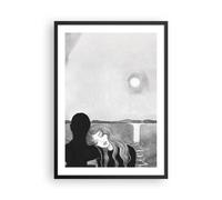 Cuadro Poster de Pared 50x70cm Póster Marco Pareja Amantes Chica Wall Art Prints