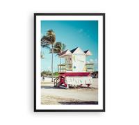 Cuadro Poster de Pared 50x70cm Póster Marco playa miami florida Wall Art Prints