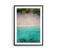 Cuadro Poster de Pared 50x70cm Póster Marco Playa Trópico Borde Wall Art Prints