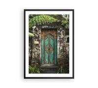Cuadro Poster de Pared 50x70cm Póster Marco Puerta Puerta Verde Wall Art Prints