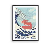 Cuadro Poster de Pared 50x70cm Póster Marco Rojo moderno tal vez Wall Art Prints