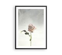 Cuadro Poster de Pared 50x70cm Póster Marco rosa pájaros cielo Wall Art Prints