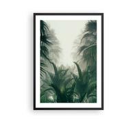 Cuadro Poster de Pared 50x70cm Póster Marco Selva Hojas Palmeras Wall Art Prints