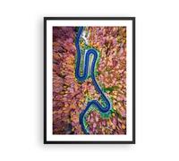 Cuadro Poster de Pared 50x70cm Póster Marco Sinuoso Camino Bosque Wall Art